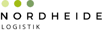 Logo der Nordheide Logistik aus Norderstedt mit drei grünen Punkten und Schriftzug für Zeitarbeit rund um Hamburg.
