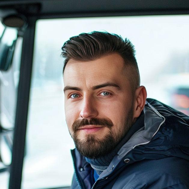 lkw-s Motivierter Berufskraftfahrer im Führerhaus – Zeitarbeit bei Nordheide Logistik in Norderstedt nahe Hamburg.